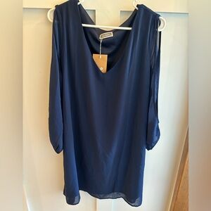 Sky Velvet 3/4 Sleeve Chiffon Short Party Dress XXL